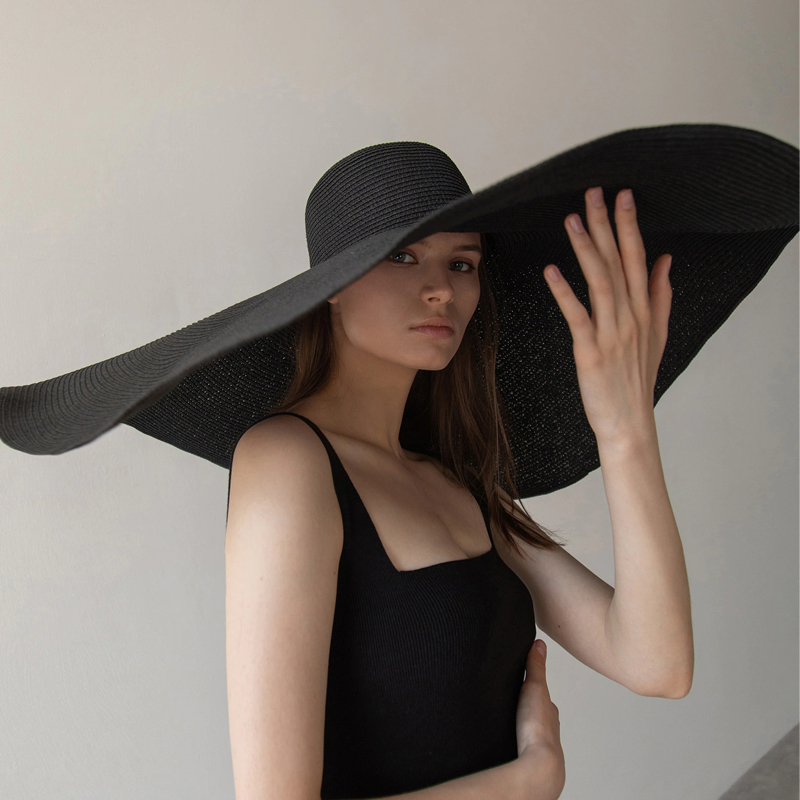 Hat Floppy Wide - 70cm Oversized Wide Brim Sun Hat