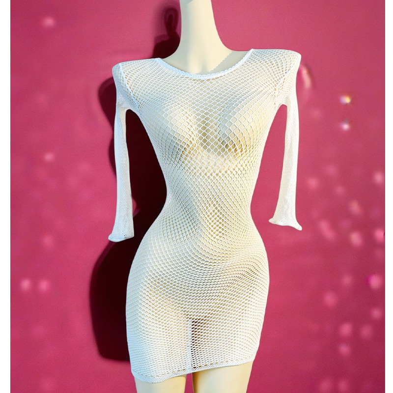 Cover Up Kaftan - 1PC Women Fishnet Cover Up Without