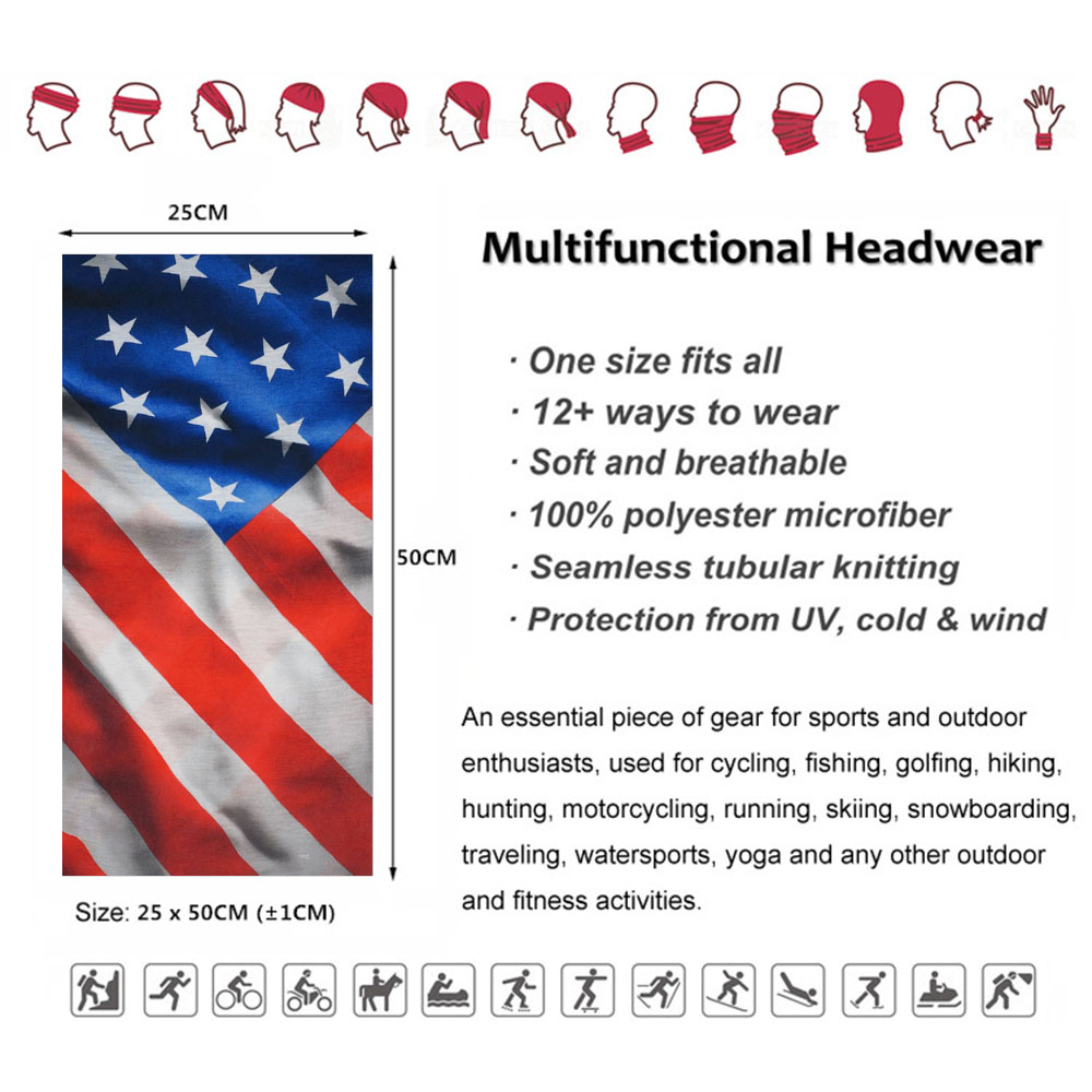 USA Flag Pattern Sun Protectiv - Headband Summer Knit recensione e prezzo