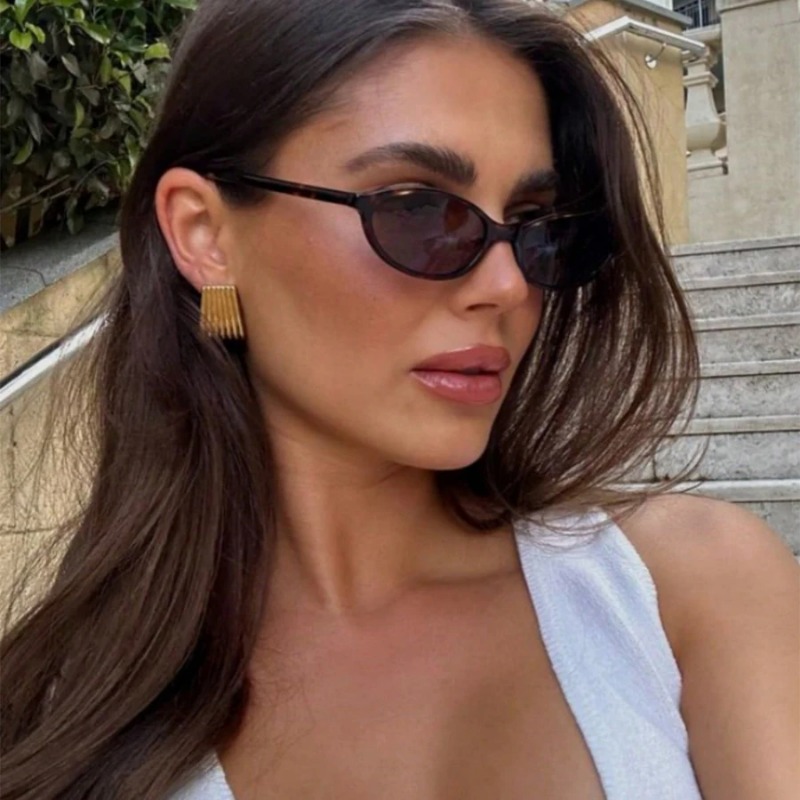 Retro Oval Frame Sunglasses Fa - Sunglasses Cat Eye recensione e prezzo