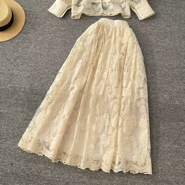 Elegant 2 Piece Long Dress Wom - Midi Skirt Floral recensione e prezzo