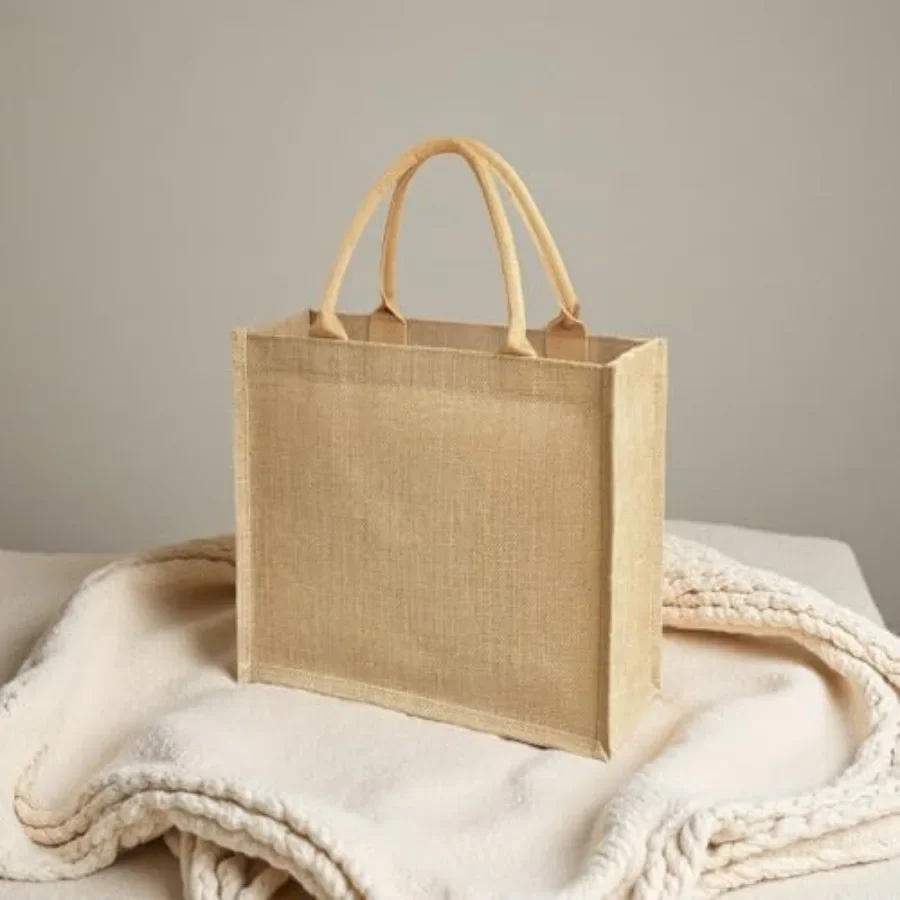 15 Pack Burlap Tote Bags 12x12 - Tote Bag Beach recensione e prezzo