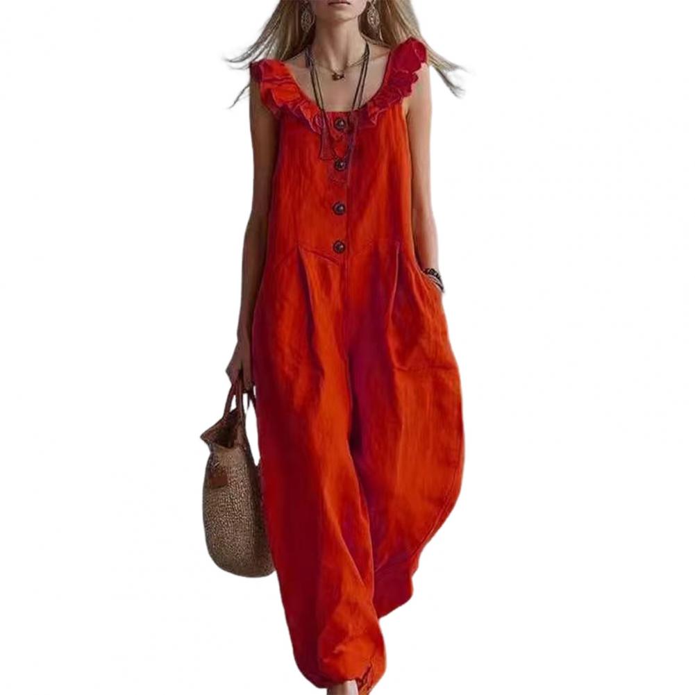 Women Jumpsuit Breathable Rela - Jumpsuit Linen Relaxed recensione e prezzo