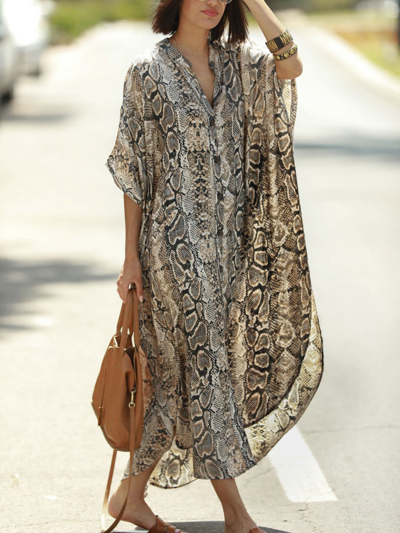 Bohemian Print Beach Cover-Up  - Cover Up Kaftan recensione e prezzo
