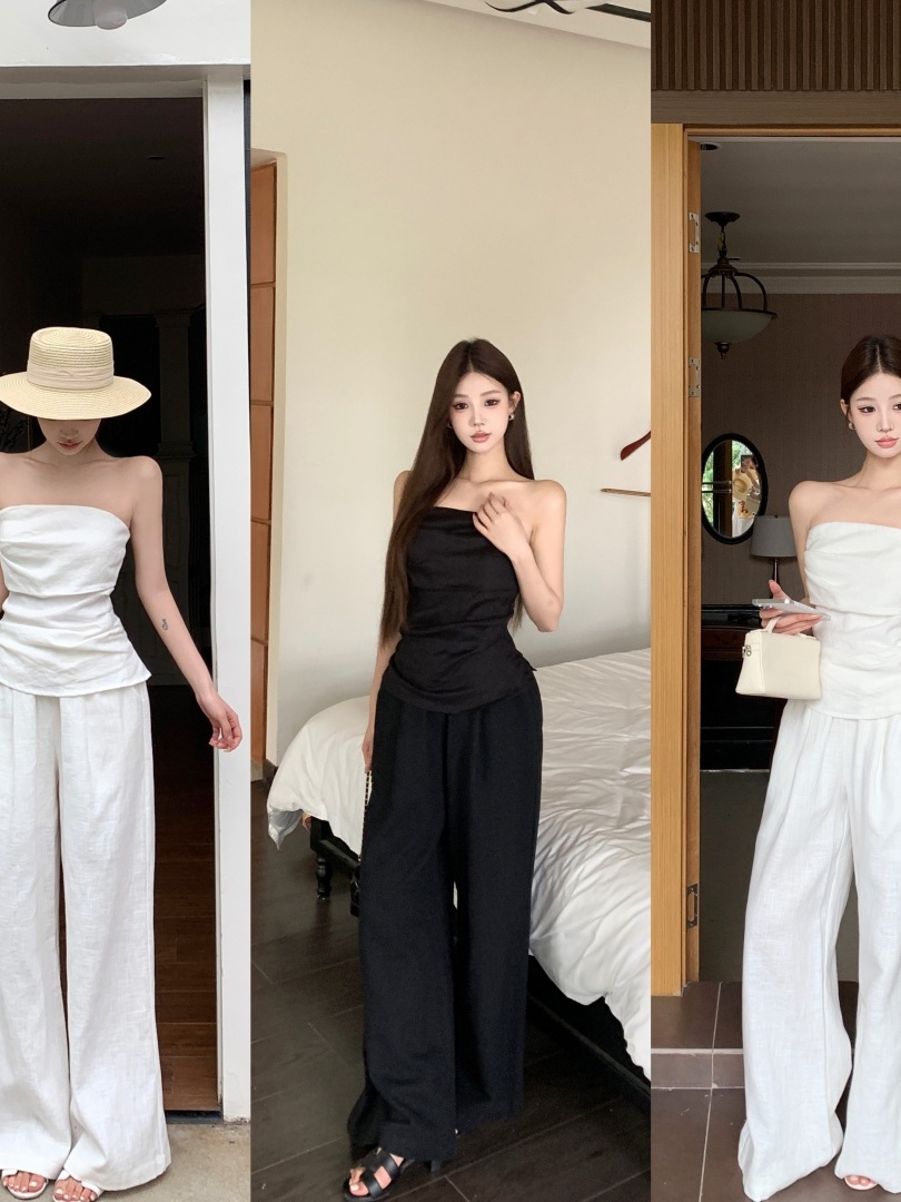 Elegant Cotton Linen Set Women - Linen Pant Wide recensione e prezzo