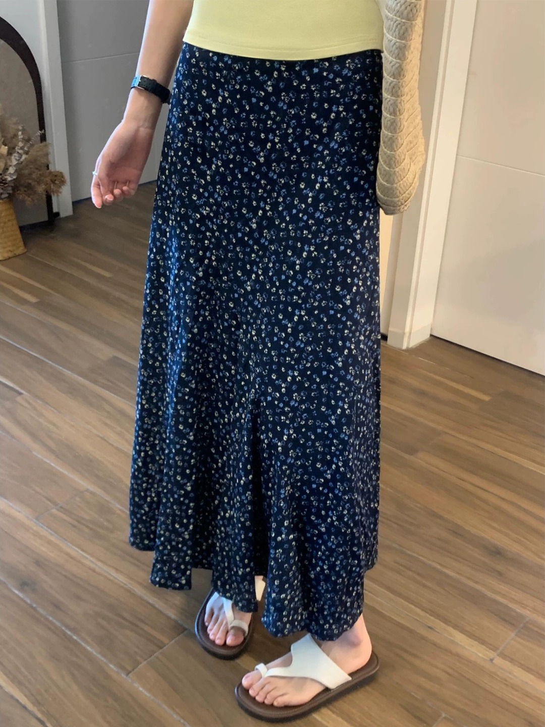 plus Size Floral Print High Wa - Midi Skirt Floral recensione e prezzo