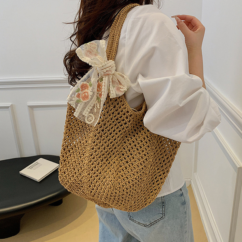 Summer Lace Bow Tote Bags Wome - Crochet Bag Raffia recensione e prezzo
