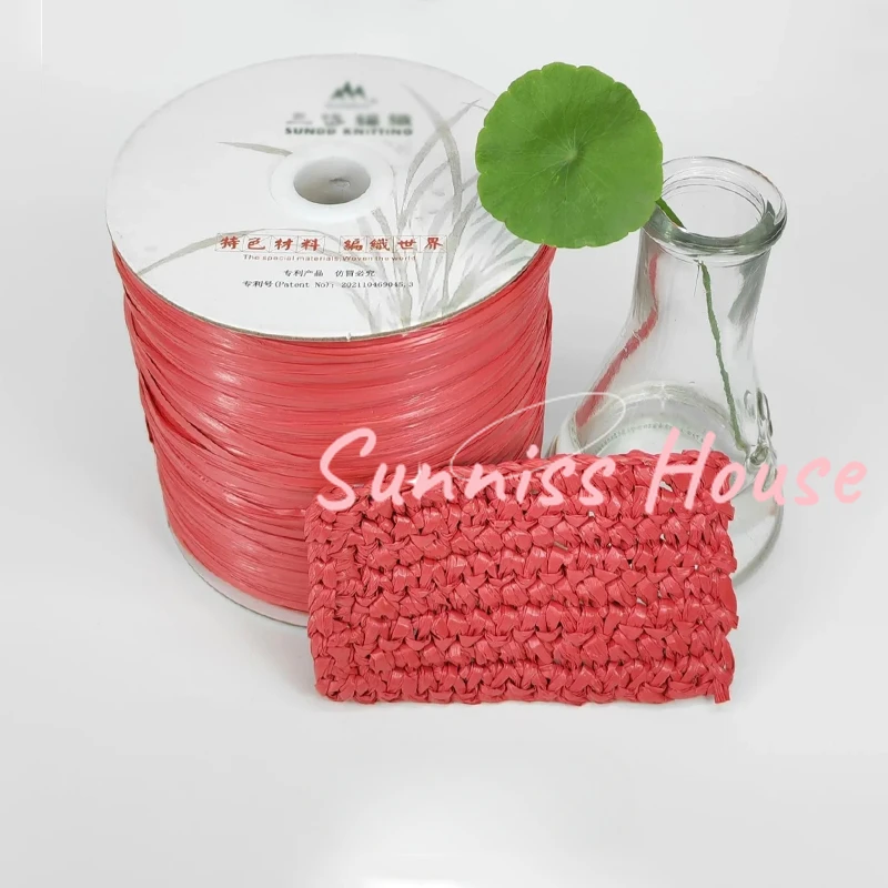 600M Matte Raffia Yarn，330g Ar - Crochet Bag Raffia recensione e prezzo