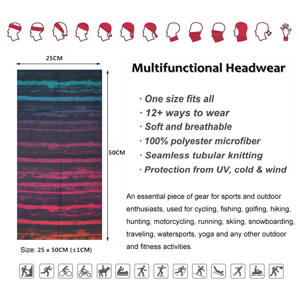 Tie-Dye Stripes Pattern Neckch - Headband Summer Knit recensione e prezzo