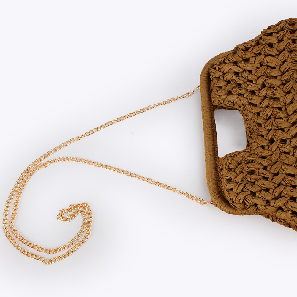 Elegant Ladies Chain Hand Knit - Crochet Bag Raffia recensione e prezzo