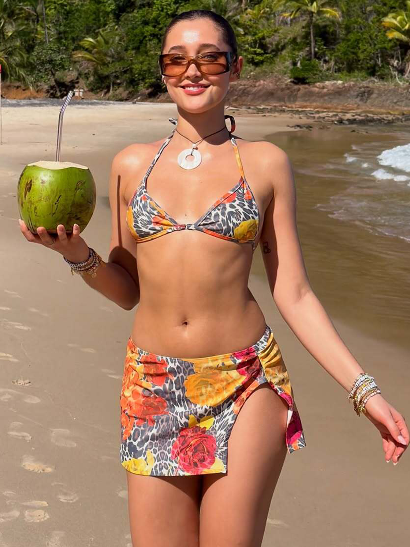 Hugcitar Polka Dot Print 3 Pie - Swimsuit Bikini Ruched recensione e prezzo