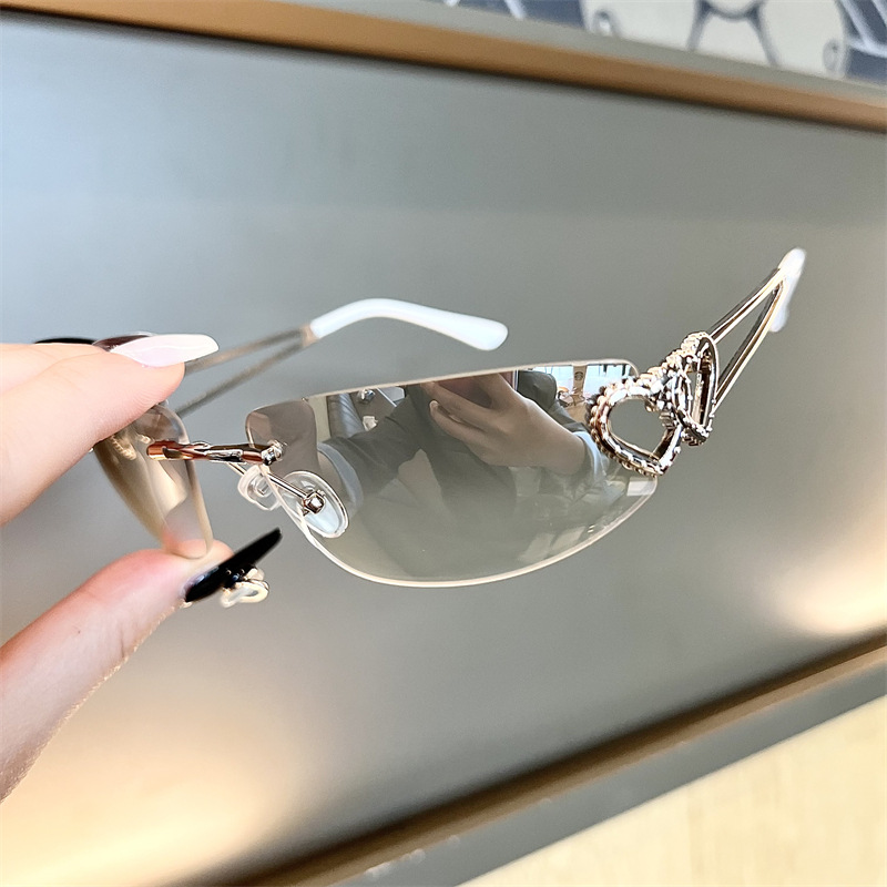 New Oval Cat Eye Frameless Mer - Sunglasses Cat Eye recensione e prezzo