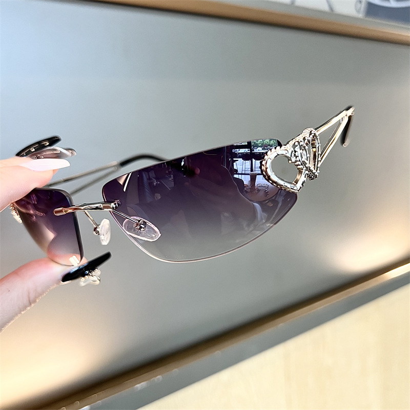 New Oval Cat Eye Frameless Mer - Sunglasses Cat Eye recensione e prezzo