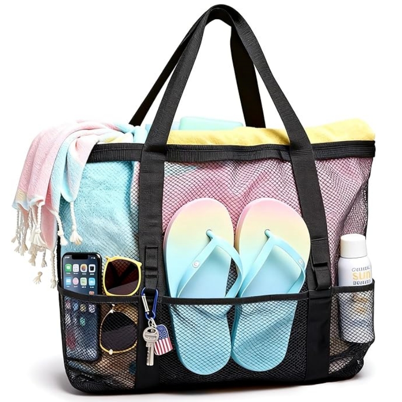 Travel Mesh Beach Bag for Wome - Tote Bag Beach recensione e prezzo