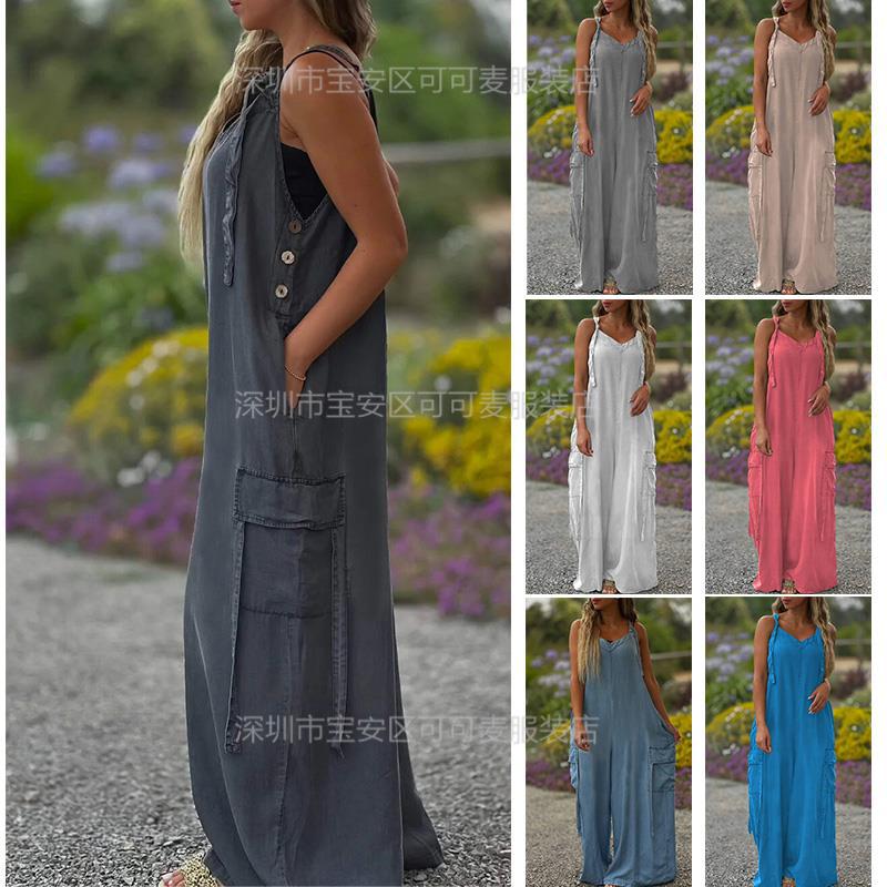 Loose Summer Jumpsuit Casual L - Jumpsuit Linen Relaxed recensione e prezzo