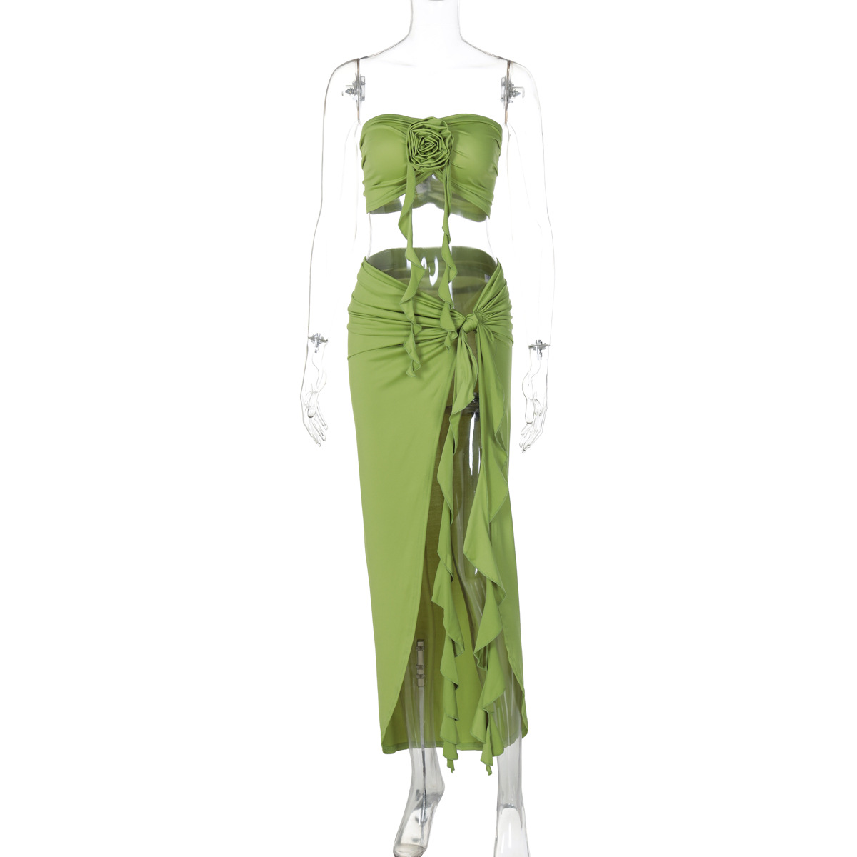 New Women Ruffles Split Midi S - Midi Skirt Floral recensione e prezzo