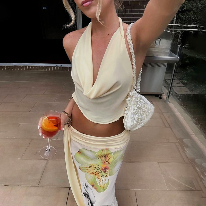 TARUXY Sexy Long Skirt Two Pie - Maxi Dress Halter recensione e prezzo