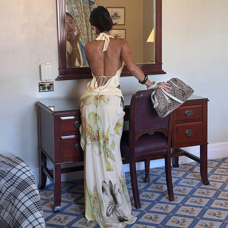 TARUXY Sexy Long Skirt Two Pie - Maxi Dress Halter recensione e prezzo