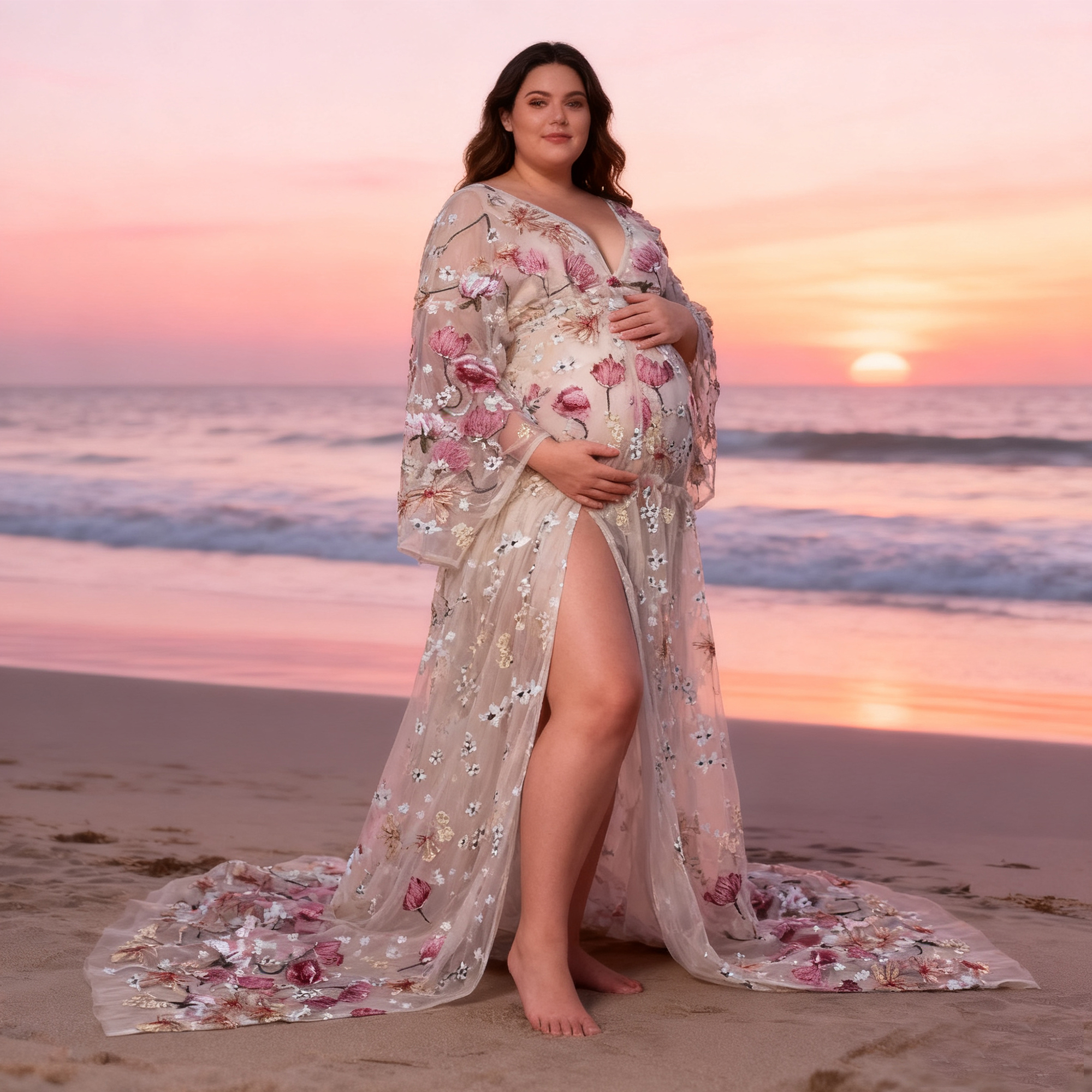 Don&Judy Butterfly Appliqués a - Kimono Sheer Floral recensione e prezzo
