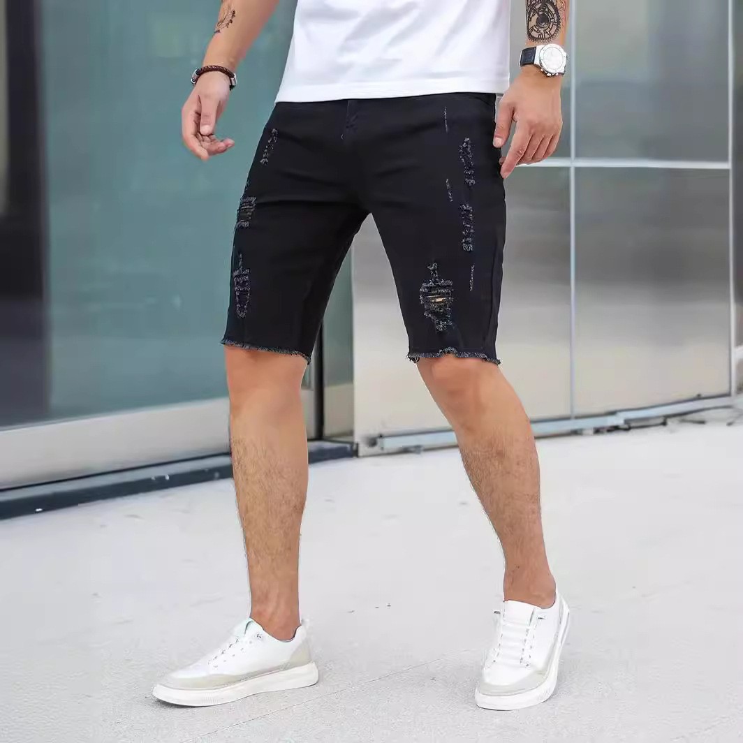 Men's Denim Shorts Blue Slim F - Shorts Denim Frayed recensione e prezzo