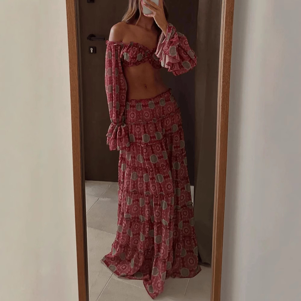 Vintage Print Skirt Two Piece  - Romper Floral Print recensione e prezzo
