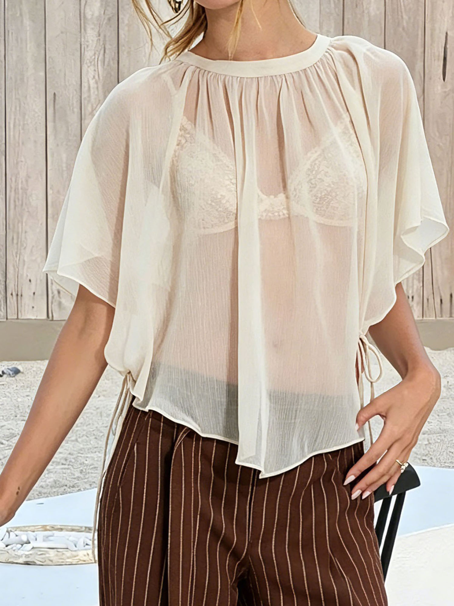 Women s Sheer Lace Kimono Card - Kimono Sheer Floral recensione e prezzo