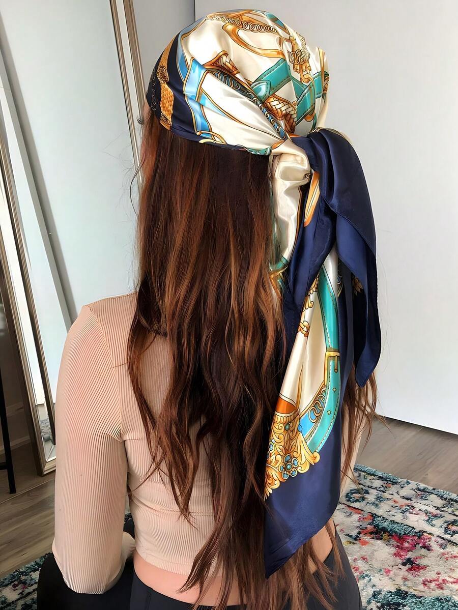 1pc Women's Satin Square Silk  - Headband Summer Knit recensione e prezzo