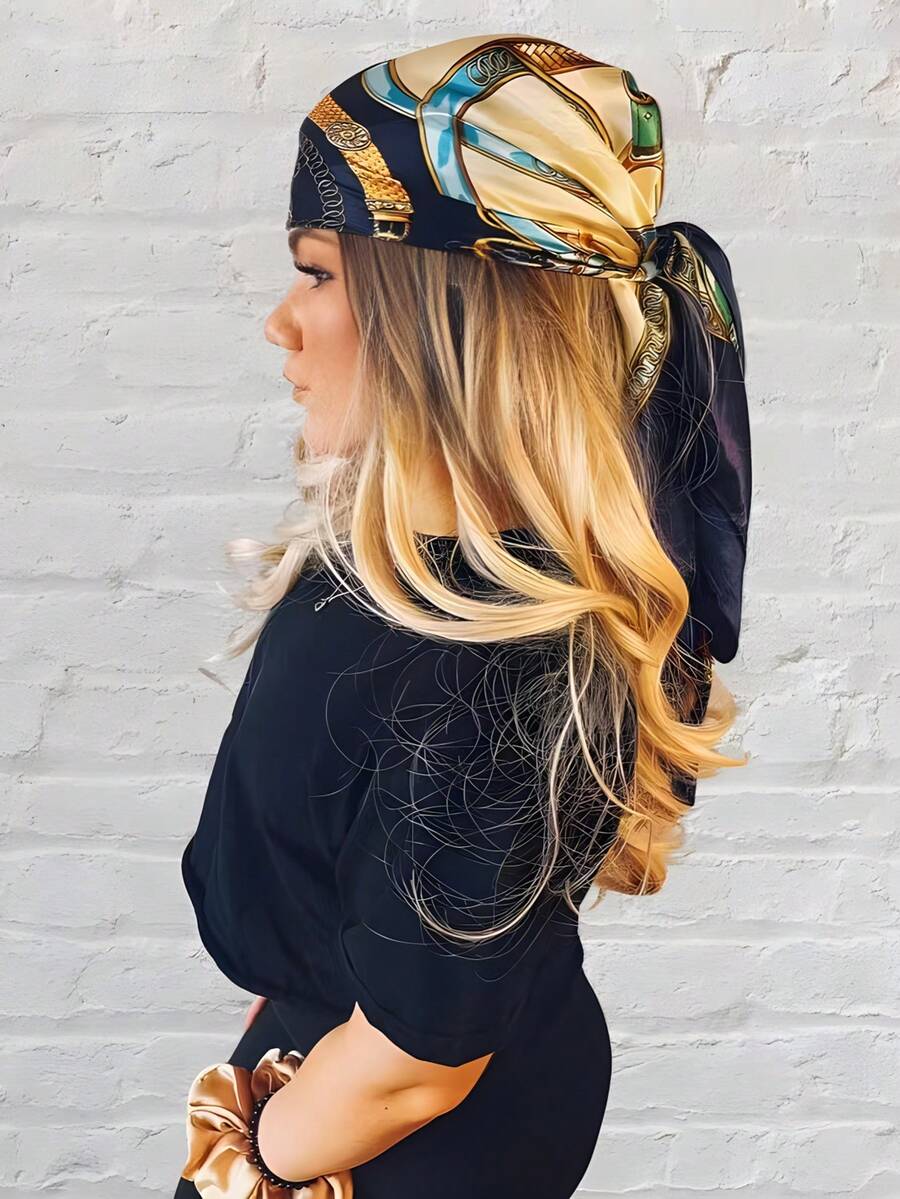 1pc Women's Satin Square Silk  - Headband Summer Knit recensione e prezzo