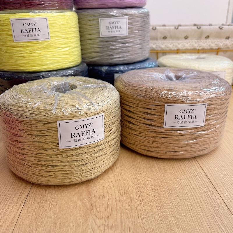 250g/pcs Thin Flat Raffia Yarn - Crochet Bag Raffia recensione e prezzo
