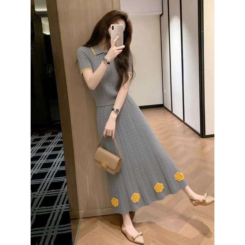 Women's Floral Knit Two Piece  - Midi Skirt Floral recensione e prezzo
