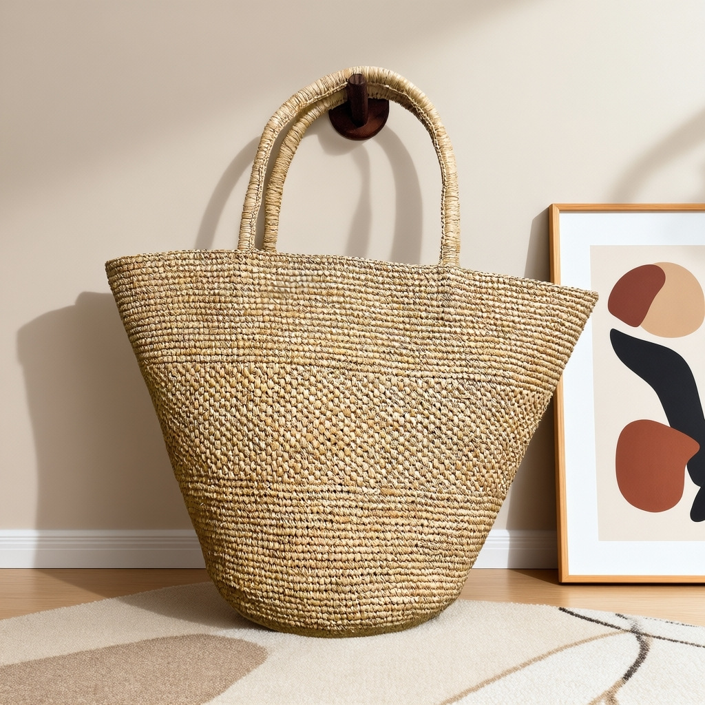 Large Capacity Raffia Straw Ba - Crochet Bag Raffia recensione e prezzo