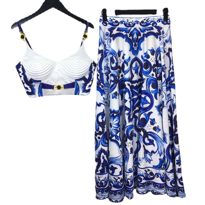 Summer Bohemain Blue And White - Romper Floral Print recensione e prezzo