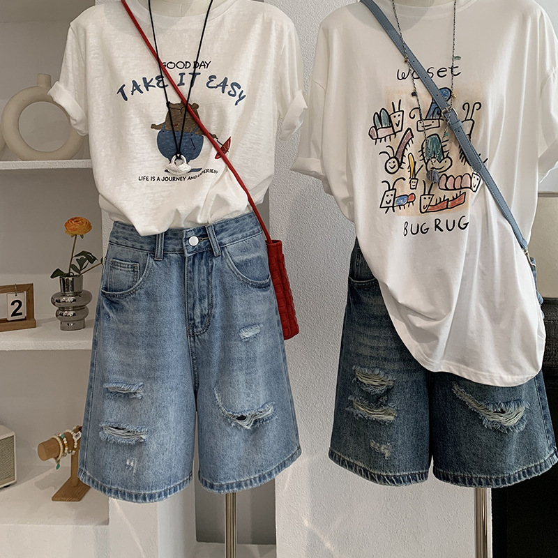 Denim Short Pant Women Jeans V - Shorts Denim Frayed recensione e prezzo