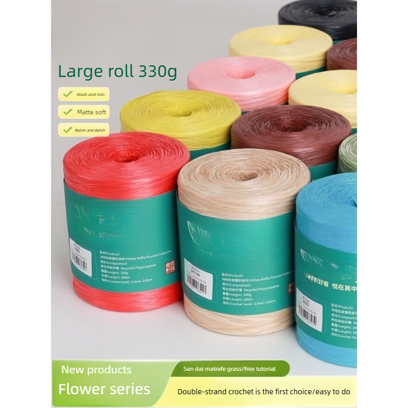 330g Raffia Yarn for Hand Knit - Crochet Bag Raffia recensione e prezzo