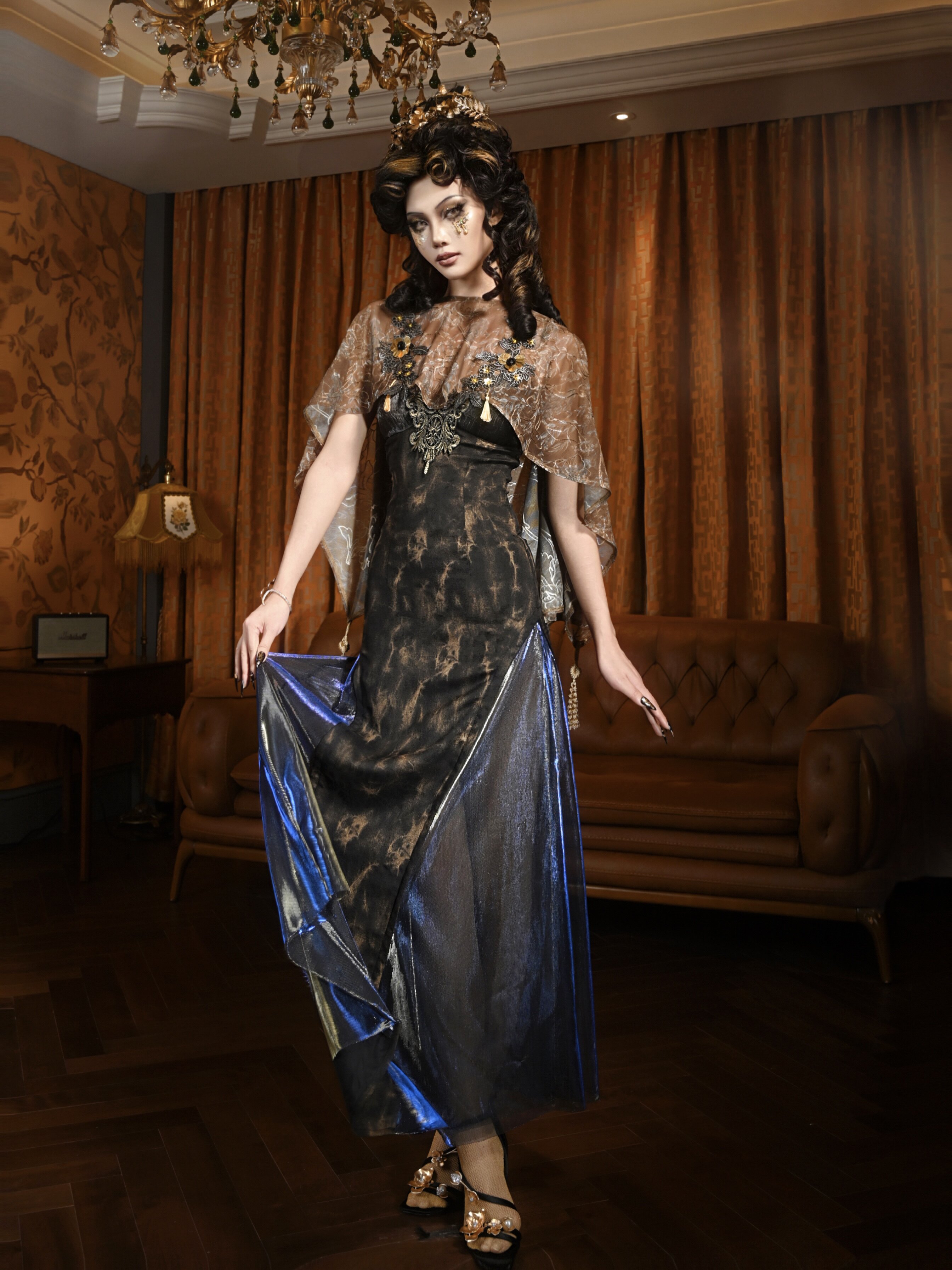 Brown Floral Sheer Kimono Cove - Kimono Sheer Floral recensione e prezzo