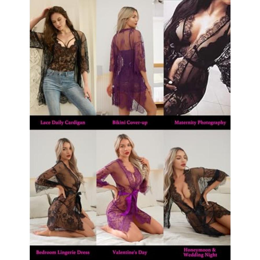 Narcisse Women's Floral Lace K - Kimono Sheer Floral recensione e prezzo